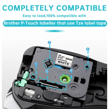 Absonic 10PCS TZ Označenie TZe-631 12 mm Kazetové Pásky, Kompatibilné Labeler Brother P-touch Label Maker Tlačiareň TZ-631 TZe 631 PT-D210