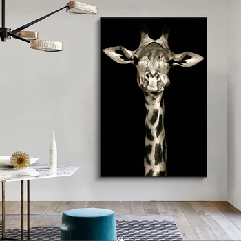 Abstrakt Africká Divoká Žirafa Zábavné Umelecké Plátno Obrazy Na Stenu Umenie Plagáty a Vytlačí Severské Zvieratá, Umenie Fotografie Cuadros