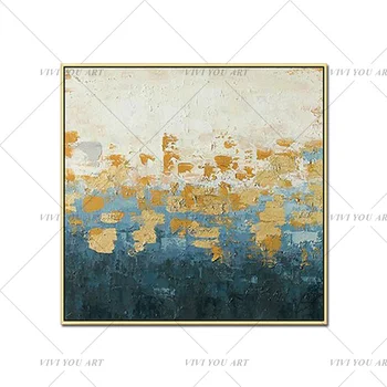 Abstrakt Moderné Snivé Farby Maliarske Plátno Handmade Módy Zlatý obraz Pre Obývacia Izba Asile Stenu Spálne Umenie
