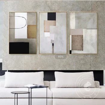 Abstrakt v Štýle Fusion Stenu Obrázky, Obývacia Izba, Spálňa a Uličkou Geometrického umenia Plagátu Nd Maľovanie na Stenu Umelecké Plátno Domov Deco