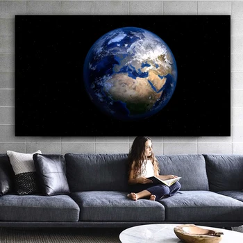Abstraktné Maliarske Plátno Hmlovina Vesmír, Zem, Planéty, Hviezdy, Plagáty a Vytlačí Wall Art Obraz Na Štúdium,Obývacej Miestnosti Dekorácie