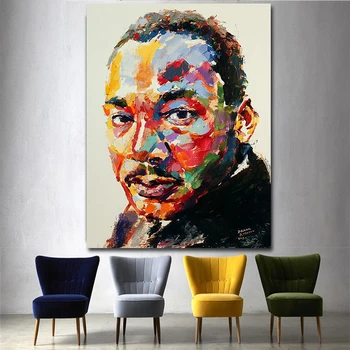 Abstraktný Graffiti Art Plátno na Maľovanie Martin Luther King Jr Plagáty a Tlačí na Steny Umenie Obrázok pre Obývacia Izba Domova
