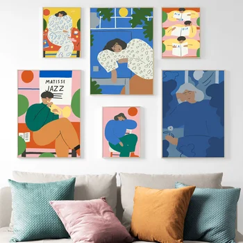 Abstraktný Obrázok Matisse Wall Art Plátno Na Maľovanie Nordic Plátno Plagáty A Vytlačí Historických Obrazov Na Stenu Pre Obývacia Izba Dekor