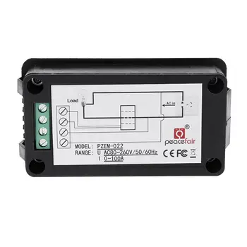 AC 100A 6in1 Digital Power Energy Monitor Napätie Prúd KWh Watt Meter AC 80~260V 110V 220V s Split CT