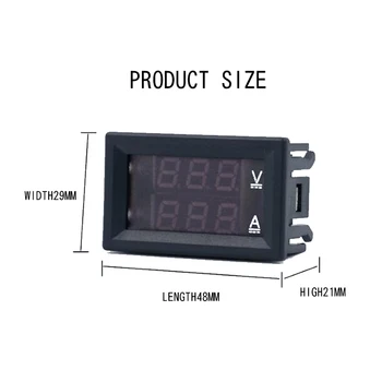AC 10A 50A Elektronický Digitálny Voltmeter Ammeter LED Displej Regulátora Napätia Volt AMP Meter Tester Auto Auto