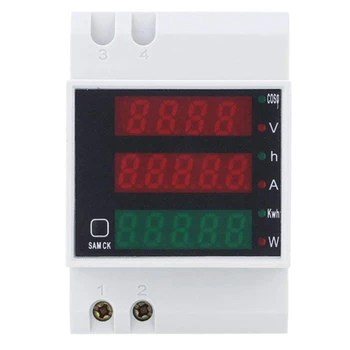 AC 200-450V power meter DIN lištu typ digitálny displej ammeter voltmeter