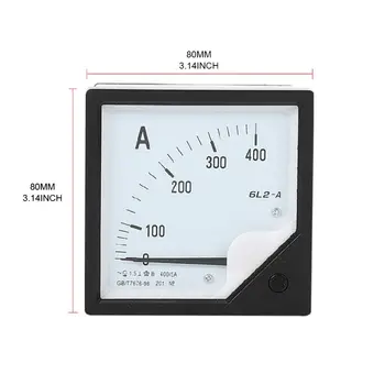 AC DC Ammeter Analógový Panel Aktuálne Meter Vysokú Presnosť Citlivý Ukazovateľ Dial Meter Ampér Rozchod Aktuálne Detektor