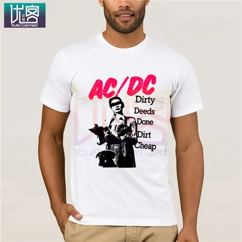 AC DC Špinavé Skutky Mužov Regular Fit T-Shirt letné štýl pánske krátke rukáv creative T-shirt tees Zábavné Tees Bavlna Topy T Tričko