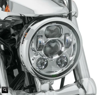 Accesorios Moto Motocykle Svetlometu Chrome Black 5.75