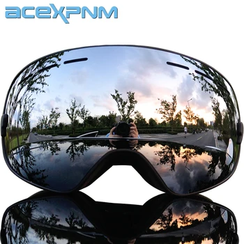 ACEXPNM Značky Lyžiarske Okuliare Dvojitej Vrstvy UV400 Anti-fog Veľké Lyžiarske Okuliare, Masky Lyžovanie Muži Ženy Sneh Snowboard Okuliare Okuliare