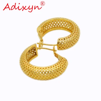 Adixyn Zlatá Farba Náušnice Pre Ženy, Dievčatá Arabských Etiópskej Módne Šperky Afriky Položky N12123