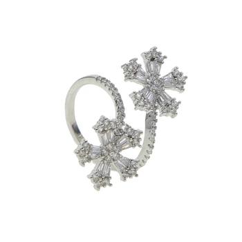 Adjustbale veľkosť prsta prsteň s cz svadobný prsteň, šperky pre ženy lady festival svadobné zásnubný prsteň, šperky