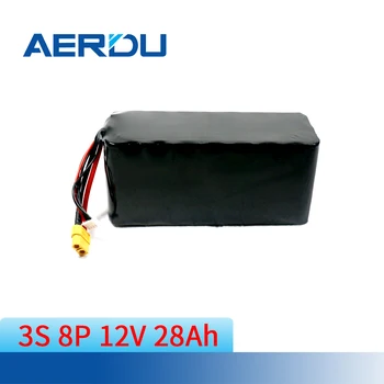 AERDU 3S8P 12V 28Ah batéria 18650 li-ion 3500mah buniek XT60 JST 500Watt Vysoký Výkon Motora Skúter svetlo elektrické Návnadu čln