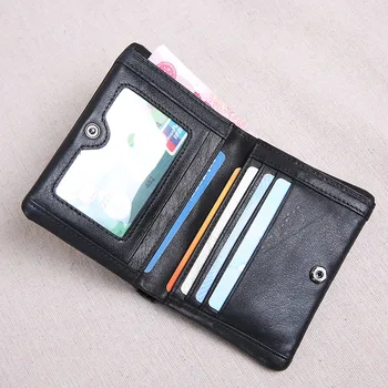 AETOO Kožené peňaženky žena krátkom úseku kórejská verzia kontrast farieb pracky ručné malé peňaženky mäkké kožené malé