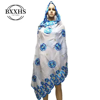Africkej ženy šatku moslimských výšivky bavlnená šatka hidžáb šatka veľká veľkosť šatka pre šály