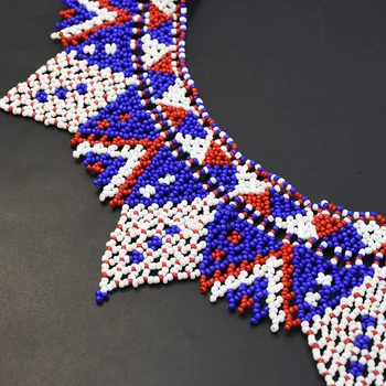 Africké Multicolor Vyhlásenie Choker Živice Perličiek Masajov Náhrdelníky Náušnice Nigéria Egyptský Boho Zulu Etnických Tribal Šperky Sady