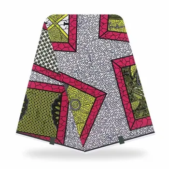 Africké vosk Tkaniny bavlnené Tkaniny Tlače 6 Metrov Najnovšie Nigéria Vosk Zaručené Skutočné Ghana Vosk štýl Pre Ženy Šaty