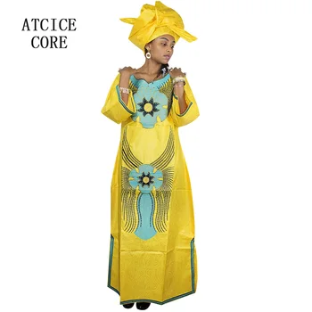 Africké šaty pre ženy bazin riche výšivky dizajn dlhé šaty LA065-1