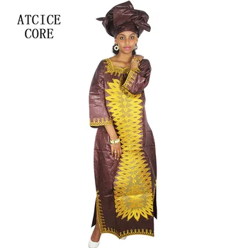 Africké šaty pre ženy, módny dizajn doprava zadarmo BAVLNA afriky povodí riche vyšívané dizajn dlhé šaty