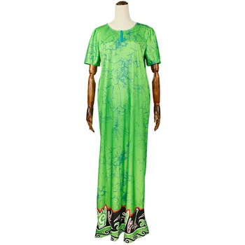 Africké Šaty pre Ženy Tlač Dashiki Oblečenie Krátkym Rukávom Letné Maxi Vestidos Afrike Šaty Plus Veľkosť Šaty župan africaine