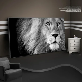 Africký Lev Veľký leopard Zvierat Tvár Plátne, Obrazy na Stenu Umenie Plagáty A Vytlačí Zvieratá Lions Art Obrázky Pre Obývacia Izba