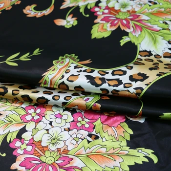 Afrika Textílie Satin Vytlačené Polyester Šál Materiál Meter