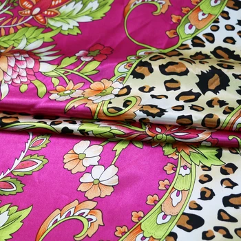 Afrika Textílie Satin Vytlačené Polyester Šál Materiál Meter