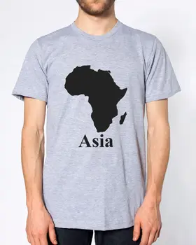 AFRIKA ÁZIA T SHIRT LEGRAČNÍ PARODIE MAPU MUŽI, ŽENY, DETI v Pohode Bežné pride t shirt mužov Unisex Nové Módne tričko zábavné topy