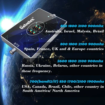 AGC Signál Booster 4 Kapela 2G, 3G, 4G sieťach GSM 900 B3 1800 WCDMA 2100 LTE CDMA 850 B20 800mhz 2600 Celulárnej Repeater AWS 1700 Zosilňovač