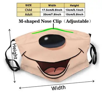 Ahoj Pal! 3d Tlač Opakovane Úst Maska Umývateľný Filter Proti Prachu Masku na Tvár Myši Maska Mickey Minnie Wdw Donald