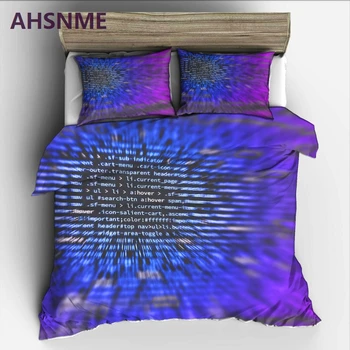AHSNME Počítačového Jazyka Kráľ posteľná bielizeň nastaviť Sci-fi 3D Písmeno High-definition Tlače Deka Kryt Multi-Country Veľkosť AU/UA/EÚ/RU