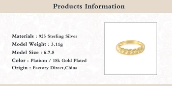 Aide 925 Sterling Silver Ring In 2020 Nové Croissant Krúžok All-zápas Ženskej Krúžok Krúžky Minimalistický Robustný Vintage Šperky