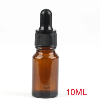 Aihogard 10pcs/lot 10 ML Fľašiach Prázdne Amber Sklo Aromaterapia Kontajner Oko Kvapkadla Esenciálny Olej, Fľaša Cestovné Hrniec