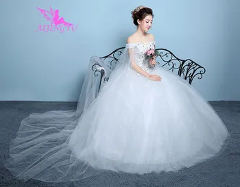 AIJINGYU svadobné sladké strana dlhé šaty svadobné šaty WK324