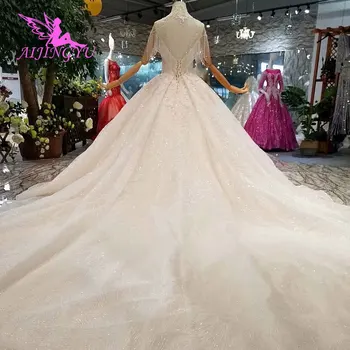 AIJINGYU Vymeniteľné Luxusné Šaty 2020 2021 Svadobné Online Lacné Na Predaj Ružovej Čipky Chvost Sex Šaty plesové Šaty Svadobné Šaty