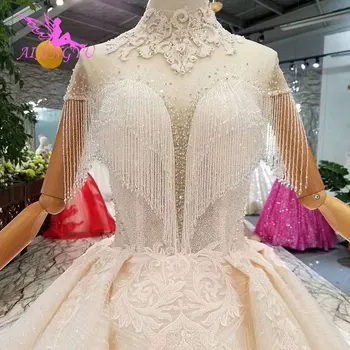 AIJINGYU Vymeniteľné Luxusné Šaty 2020 2021 Svadobné Online Lacné Na Predaj Ružovej Čipky Chvost Sex Šaty plesové Šaty Svadobné Šaty