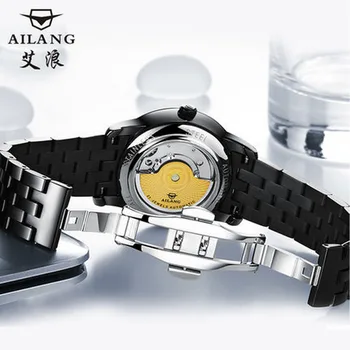 AILANG luxusné automatické mechanické hodinky, ultra-tenké módne, jednoduché pánske hodinky, zafír vodotesné hodinky