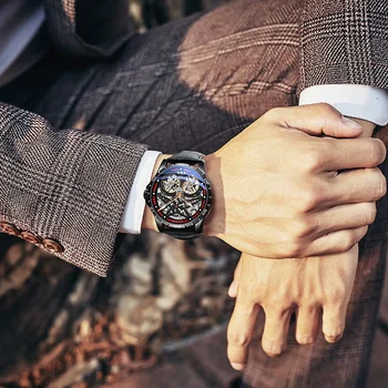 AILANG Originálne pánske Hodinky Dvojité hodinky tourbillon Automatické Duté-z Stroj Sledovať Mužov Svetelný Nepremokavé 2020 Nový dizajn