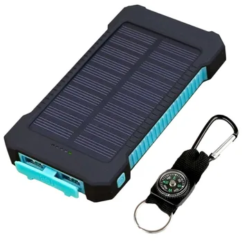 AIMIHUO 20000mAh Powerbank Dual USB Solárna Powerbank Batérie Prenosné, Nepremokavé Nabíjateľná Externá Nabíjačka pre iPhone