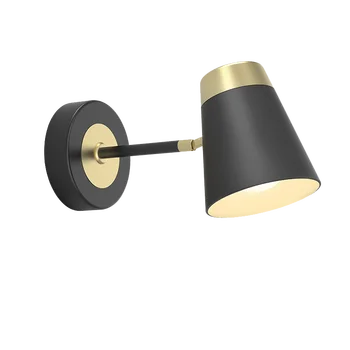 Aisilan luxusné nástenné svietidlo kartáčovaný čierna a zlatá nástenné svietidlo spálňa štúdia LED zariadenie