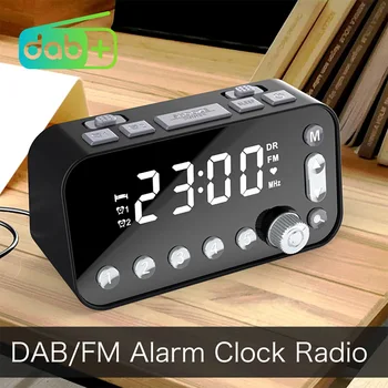 AIYIMA Digitálne FM Rádio Budík So Snooze Funkciou Dual USB Power Banky, Jumbo LED Displej, Hlasný Reproduktor Duálny Alarm Nastavenie