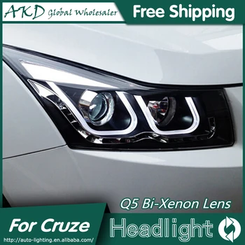 AKD Auto Styling Head Lampa pre Chevrolet Cruze Svetlomety Nový Cruze LED Reflektor DRL O5 Bi Xenon Šošovky, Vysoká Nízka Lúč Parkovanie