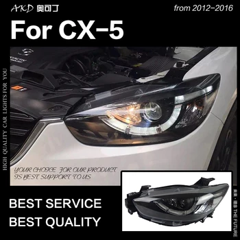 AKD Auto Styling Vedúci svetlo na Mazda CX-5 Svetlomety 2012-2016 CX5 LED Reflektor Angel Eye LED DRL Hid Bi Xenon Auto Príslušenstvo