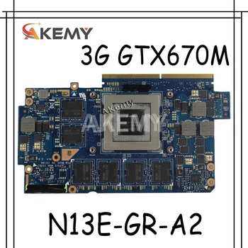Akemy grafická karta Pre Asus G75V G75VX 3GB GTX670M Najvyššia konfigurácia N13E-GR-A2 Grafickú kartu, Testované Doprava Zadarmo