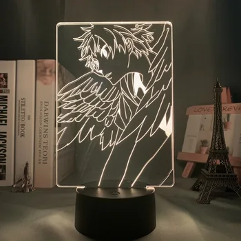 Akryl Led Nočné Svetlo Anime Haikyuu Shoyo Hinata Obrázok pre Deti Spálňa Decor Nočného Pohode Manga Gadget Dieťa stolná Lampa