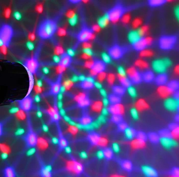 Aktivované zvukom Rotujúce Disco Ball DJ Party Svetlá 3W 3LED RGB LED Fáze Svetlá Na Vianočné Svadba zvuk strana svetlá