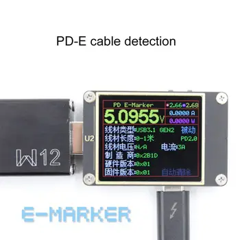 Aktualizovaný WEB-U2 USB Tester QC4.0+ PD3.0 2.0 PPS Rýchle Nabíjanie Protokol DC Kapacita meter 4~24V 5A