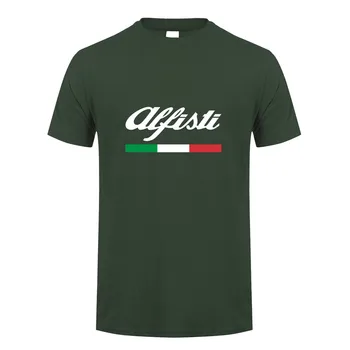 Alfa Romeo T Shirt Mužov Topy Nové Módne Krátky Rukáv Alfisti T-shirt Tees Mans Tričko LH-069