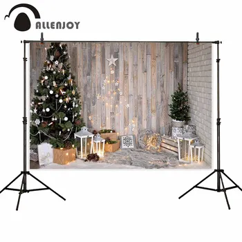 Allenjoy photophone pozadia Vianočný stromček dreva izba deti koberec výzdobu fotografie prostredí photobooth