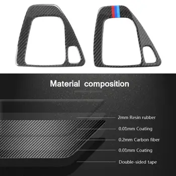ALLOYSE Uhlíkových Vlákien Radenie Okno Panel Kryt pre BMW E90 Auto Auto radiacej Páky Odtlačkový Nálepky Výbava Pre BMW E90 E92 E93 Interiéru